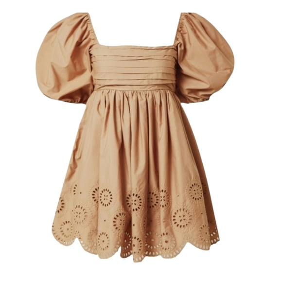 Abercrombie & Fitch Dresses & Skirts - Amber & Fitch Puff Sleeve Babydoll Neutral Princess Dress